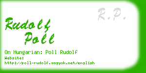 rudolf poll business card